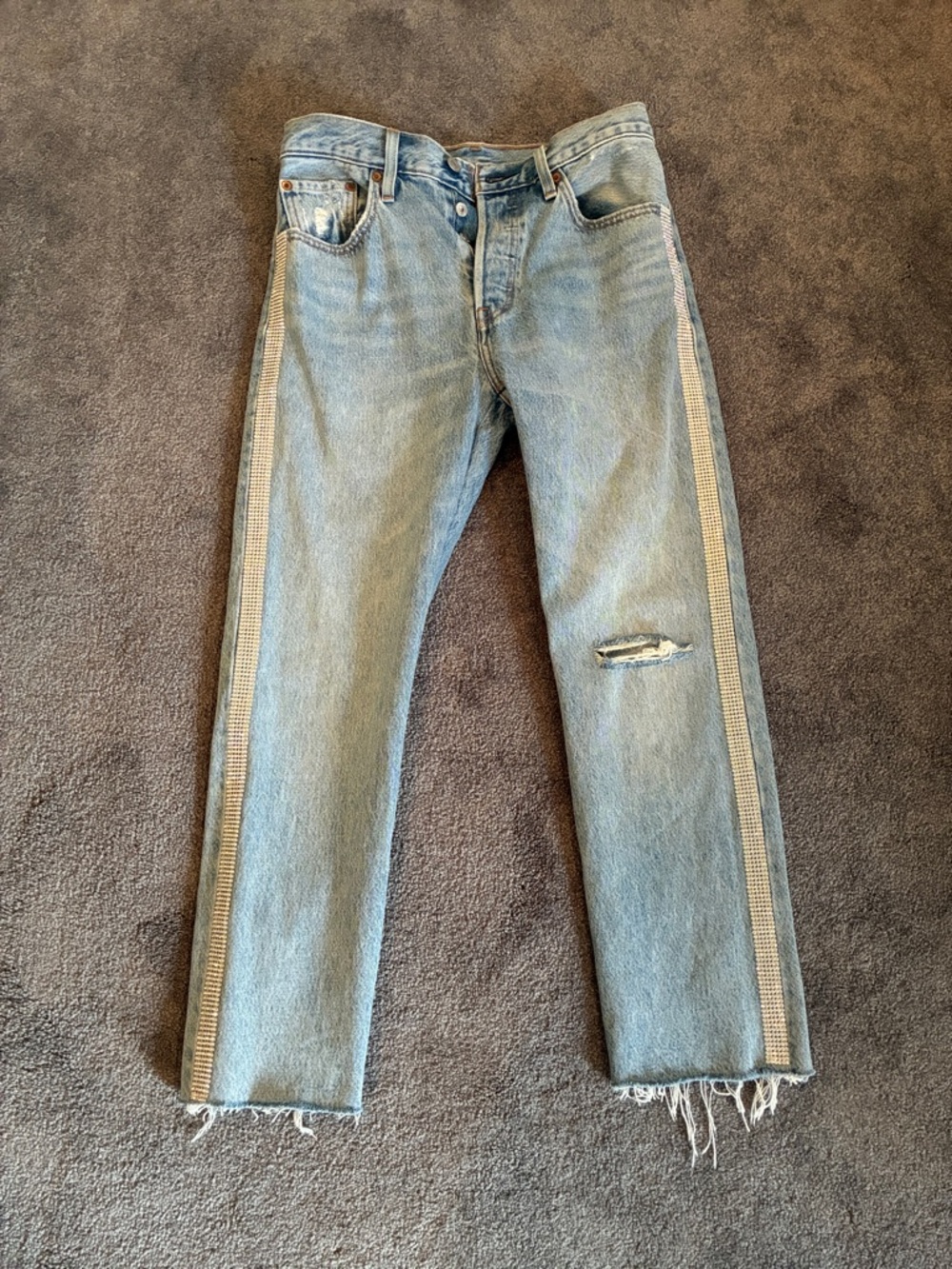 Rhinestone Studded Levi Jeans